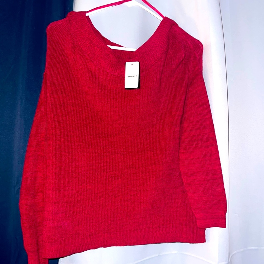 Torrid Red Off the Shoulder shirt